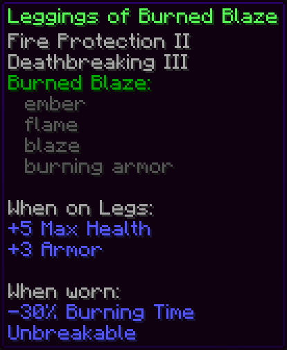 Leggings of Burned Blaze